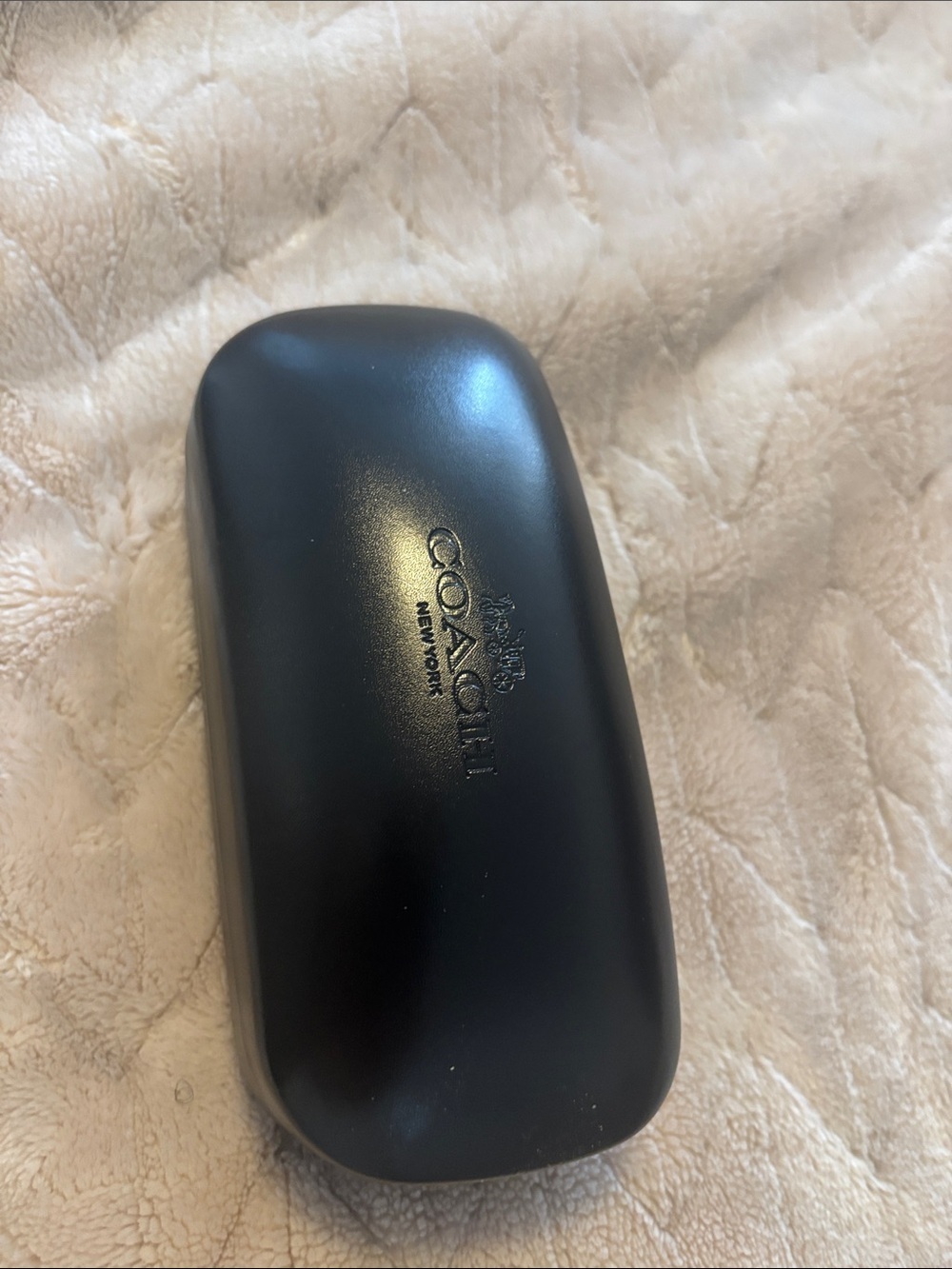 Coach Black Sunglasses Case with Embossed Logo
